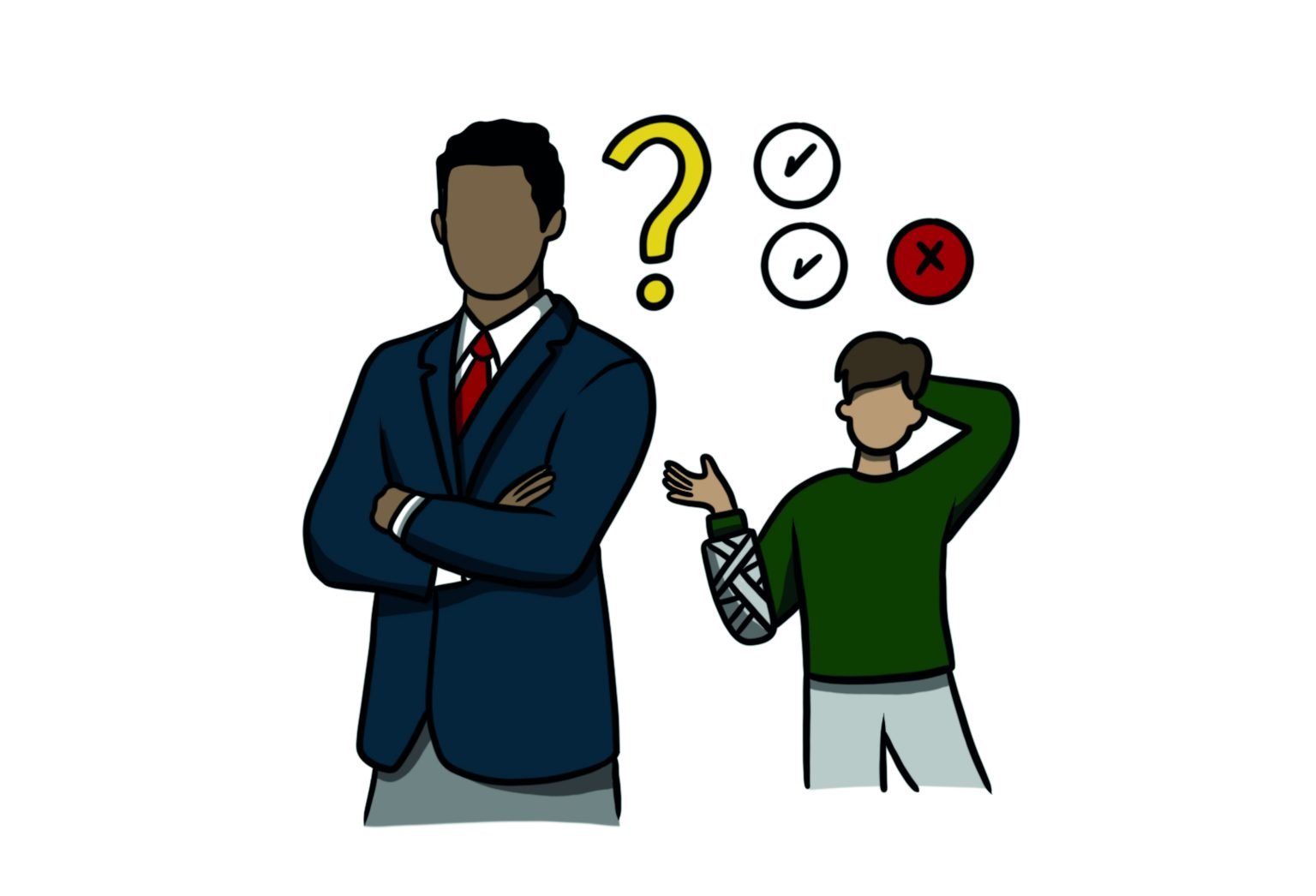 two people arguing about insurance